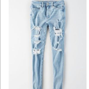 american eagle skinny ripped jeans